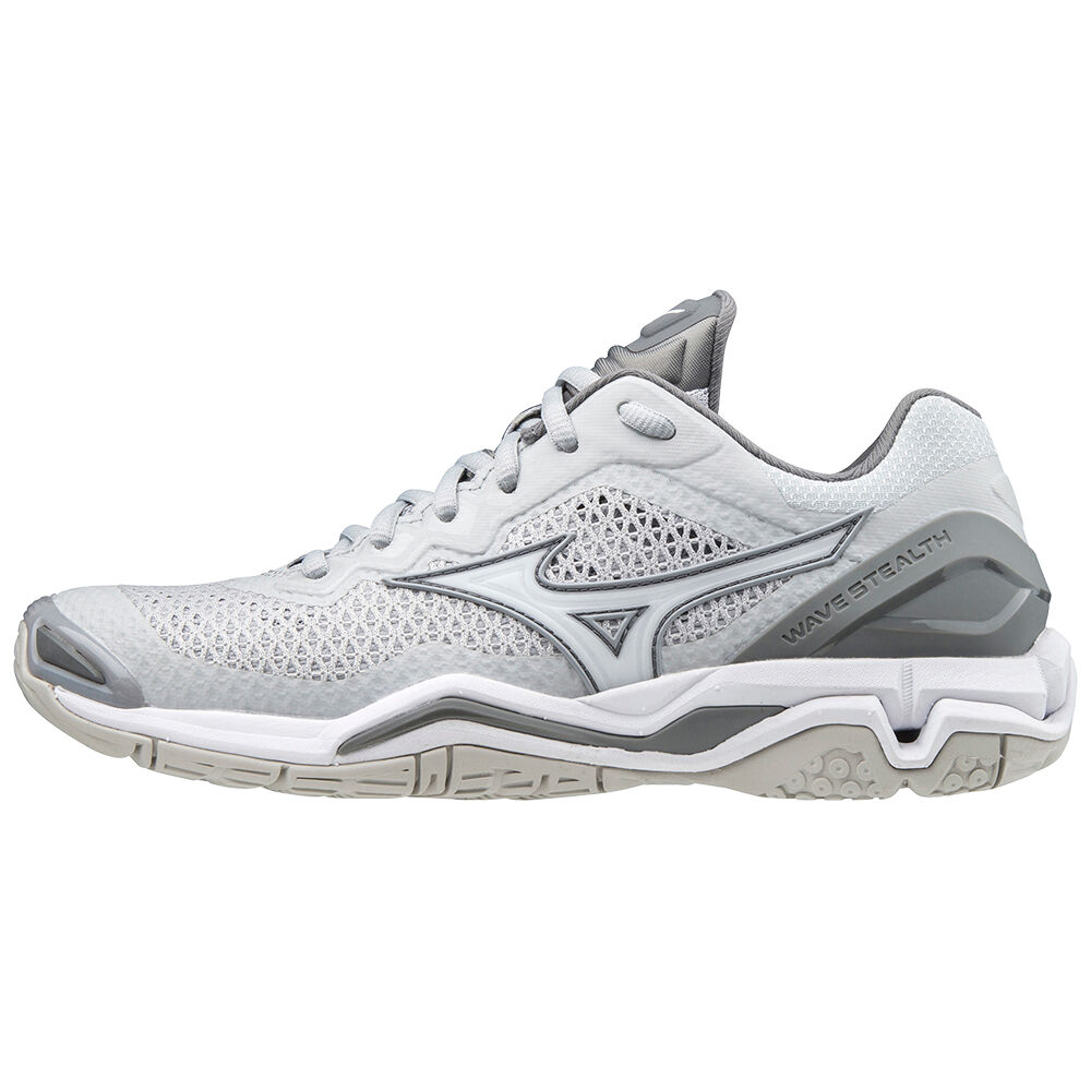 Zapatillas De Baloncesto Mizuno Wave Stealth V Nb Mujer Blancas/Gris Comprar KPQM-93860